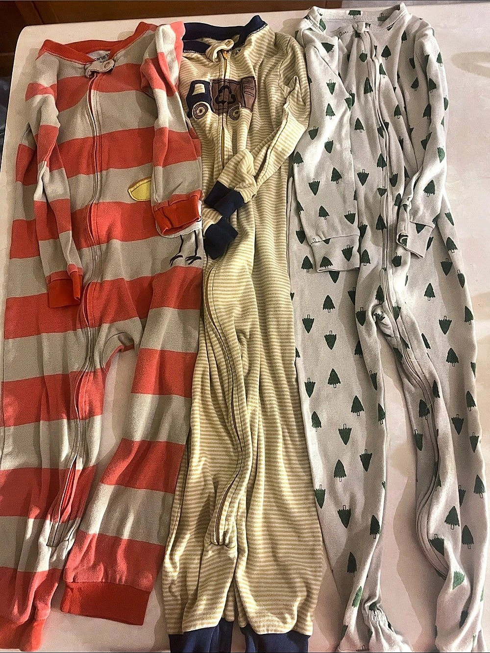 Carter's and Old Navy Sleep & Play Bundle 3-Piece Footie Pyjama Set Girls 4T